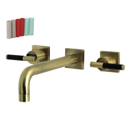 Kingston Brass KS6023CKL Wall Mount Tub Faucet, Antique Brass KS6023CKL